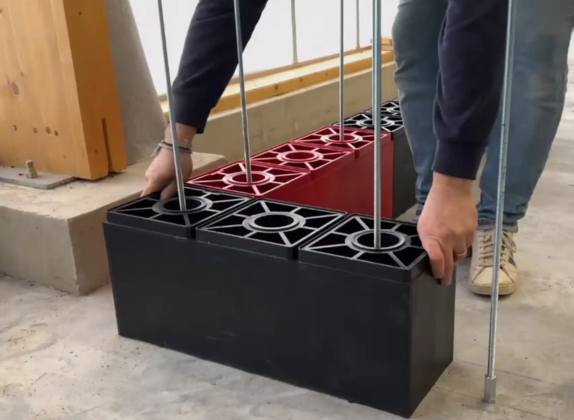 Bloques de plástico para construcción