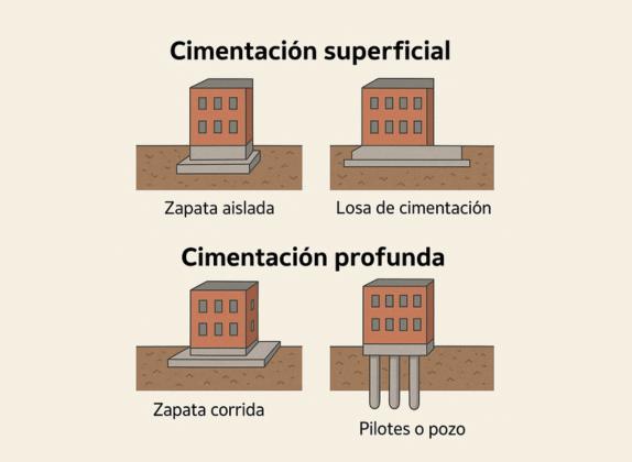 Cimentaciones superficiales y profundas
